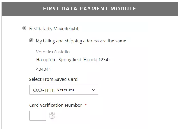 First Data Payment Module