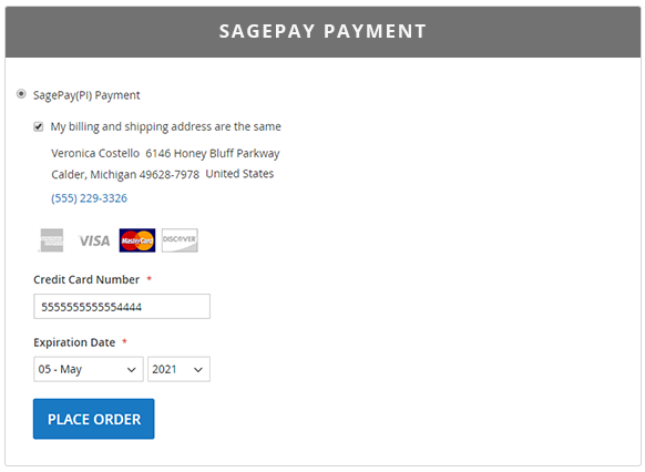 Sagepay Payment